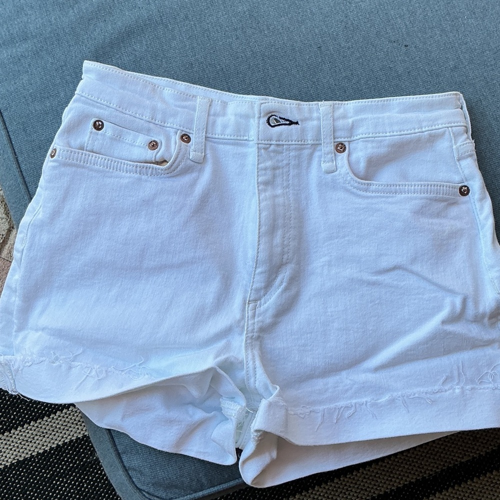 rag & bone White Denim Cutoff Shorts